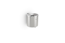 WSM Stainless steel wall ashtray CUBIX 2 for smoking shelter, round