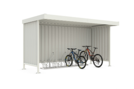 WSM Bicycle enclosure Leipzig Basic with bicycle racks, width x depth 4300 x 2200 mm